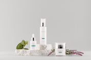 Skin Theorie 3-step ritual bundle — cleanser, serum, and day cream