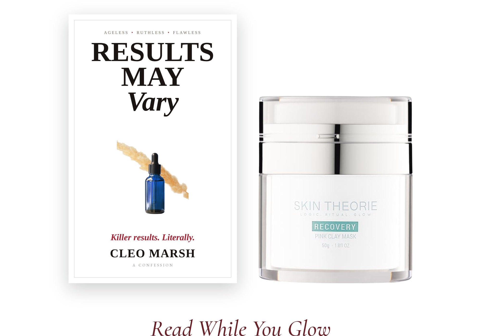 Mask & Mystery: Recovery Pink Clay Mask with the novel Results May Vary